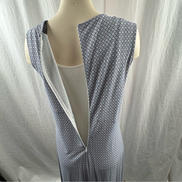 Weekend Max Mara Echi mosaic-print maxi dress in blue and white L - Picture 10 of 13
